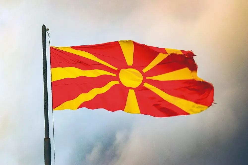 Bandera de Macedonia del Norte