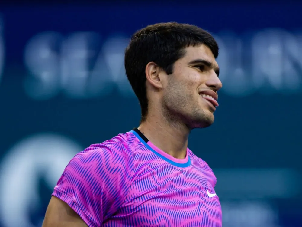 Alcaraz en rueda de prensa.