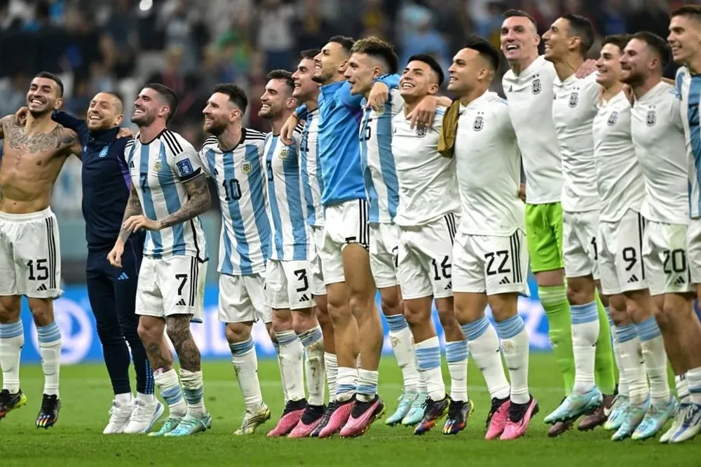 El festejo argentino tras la victoria