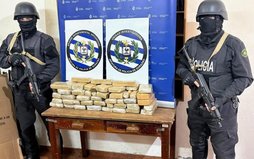 Ladrillos de cocaína y marihuana incautados en el operativo