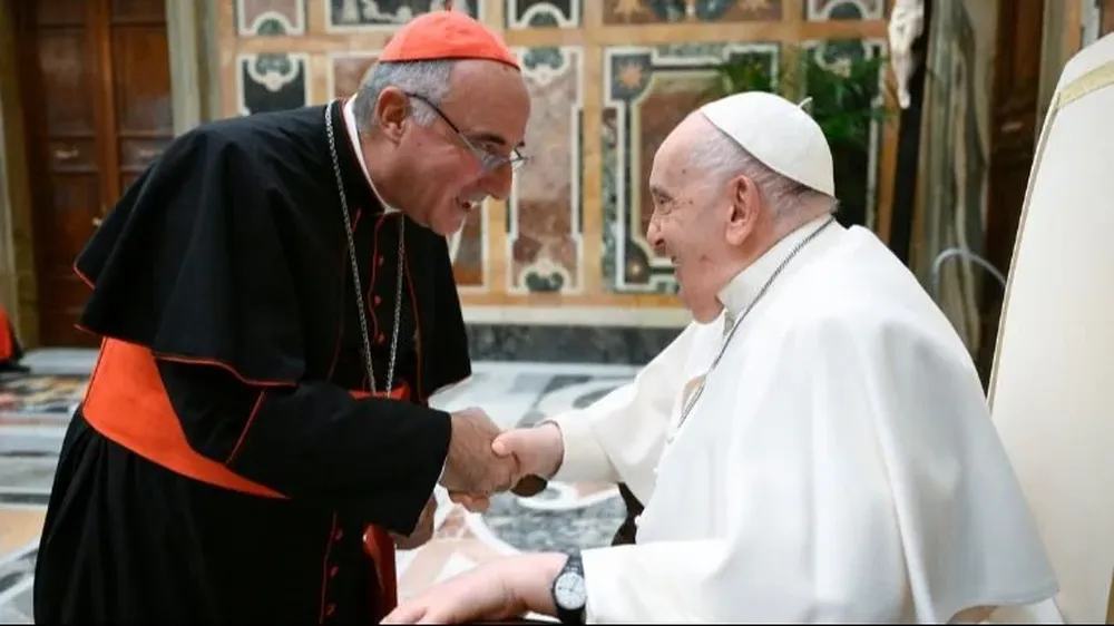 Daniel Sturla junto al papa Francisco.