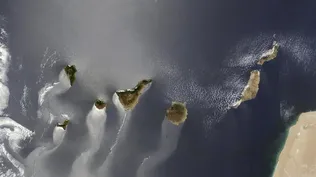 Vista aérea de las Islas Canarias