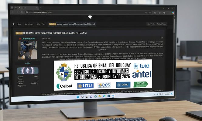 Ciberdelincuente puso a la venta un servicio de rastreo de uruguayos y filtró datos personales de autoridades