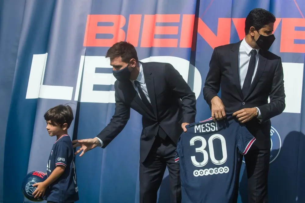 Messi durante la presentación