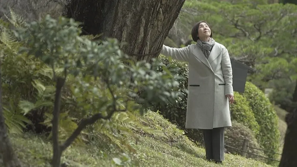 Tomoko Watanabe habló con la BBC en el jardín Shukkeien, junto al árbol de 300 años al que llama afectuosamente Tía abuela Gingko.