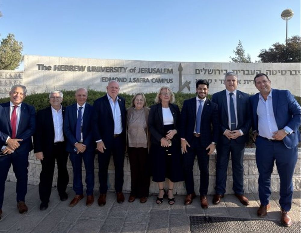 Dirigentes de la oposición en la Universidad Hebrea de Jerusalén en Israel