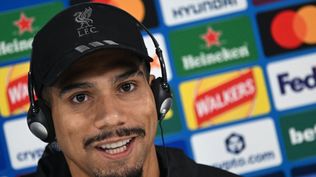 Ronald Araujo en conferencia de prensa previo al partido de Liverpool vs Villarreal