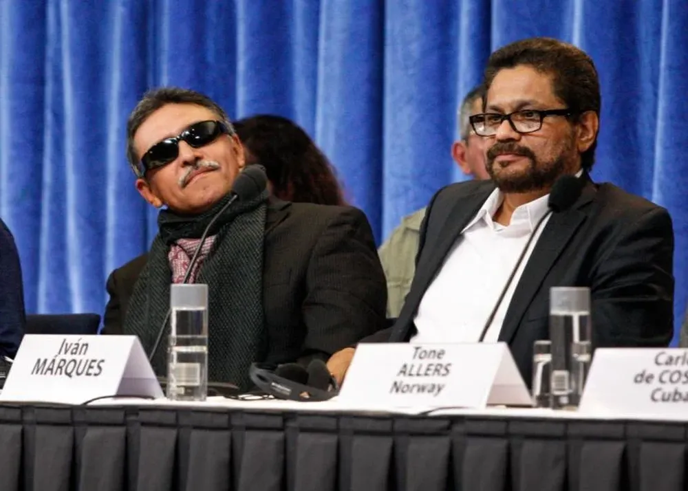 Jesus Santrich e Iván Marques, rebeldes de las FARC en Oslo