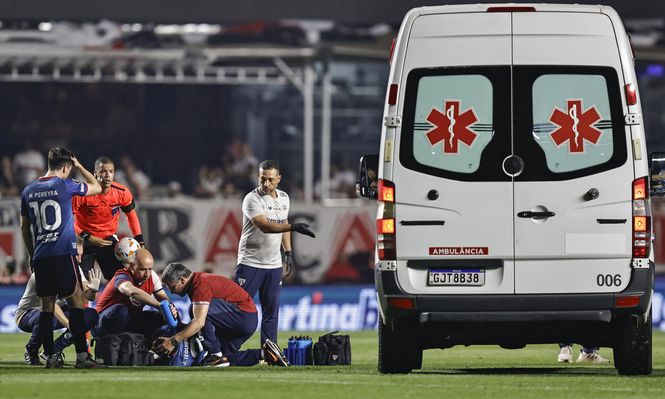 Juan Izquierdo atendido por la sanidad de Nacional