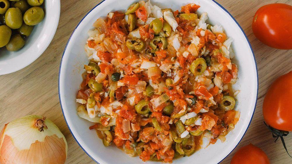 Noche Buena marida bien con un bacalao a la vizcaína, típico platillo navideño mexicano de origen español.
