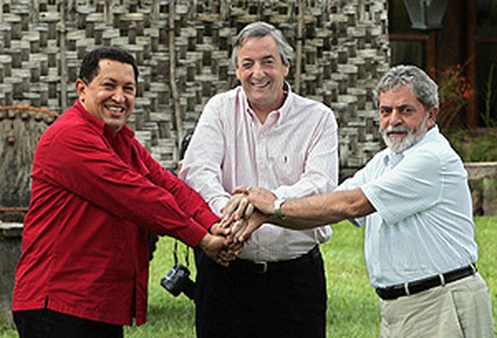 Hugo Chávez, Néstor Kirchner y Lula Da Silva. Hugo Chávez, Néstor Kirchner y Lula Da Silva.