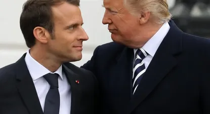 Macron le dijo a Trump que los aranceles son ilegales y que la UE va a responder