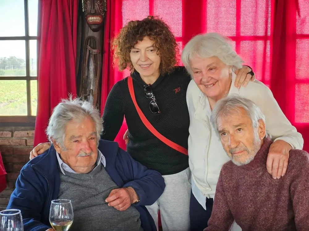José Mujica y José Sacristán almorzaron en el Quincho de Varela
