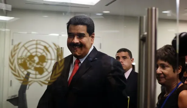 Nicolás Maduro se prepara para hablar con la prensa tras una reunión con el jefe de la ONU.