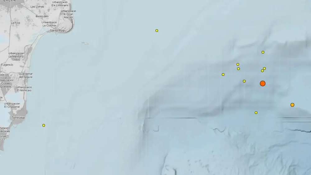 Los sitios en los que se produjeron los terremotos. (Fuente: IGN)