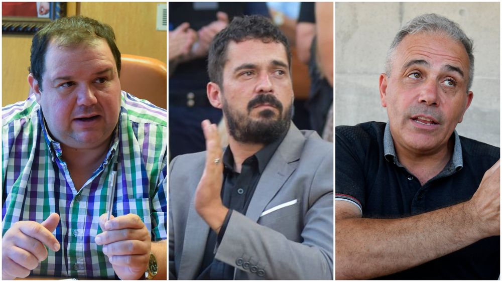 Walter Cervini, Nicolás Guillenea y Alfonso Lereté