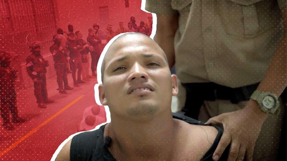 Mervin Yamarte, uno de los migrantes deportados a El Salvador, en una imagen después de que le raparan el pelo al poco de llegar al Cecot.