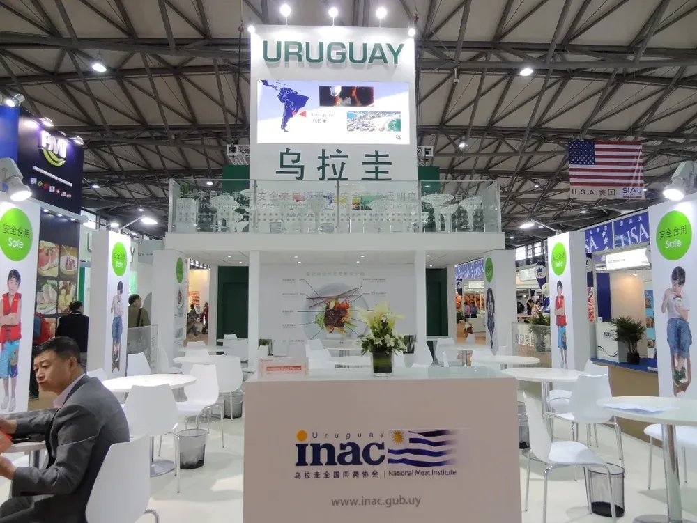 El stand de Uruguay en la feria Sial, en China