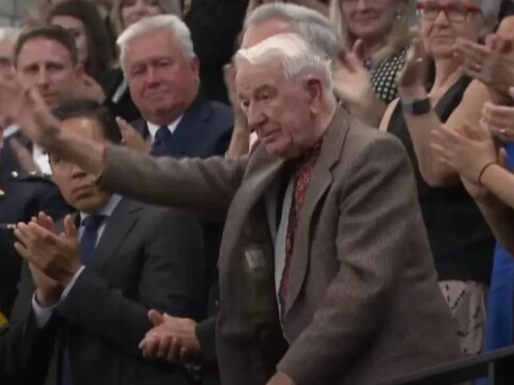 Yaroslav Hunka durante el homenaje que se le rindió en el Parlamento canadiense.