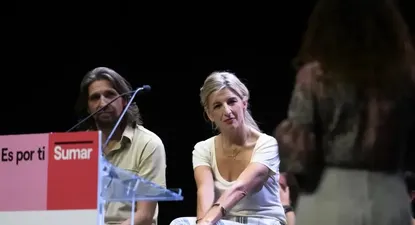 Yolanda Díaz lideró un acto en Sevilla.