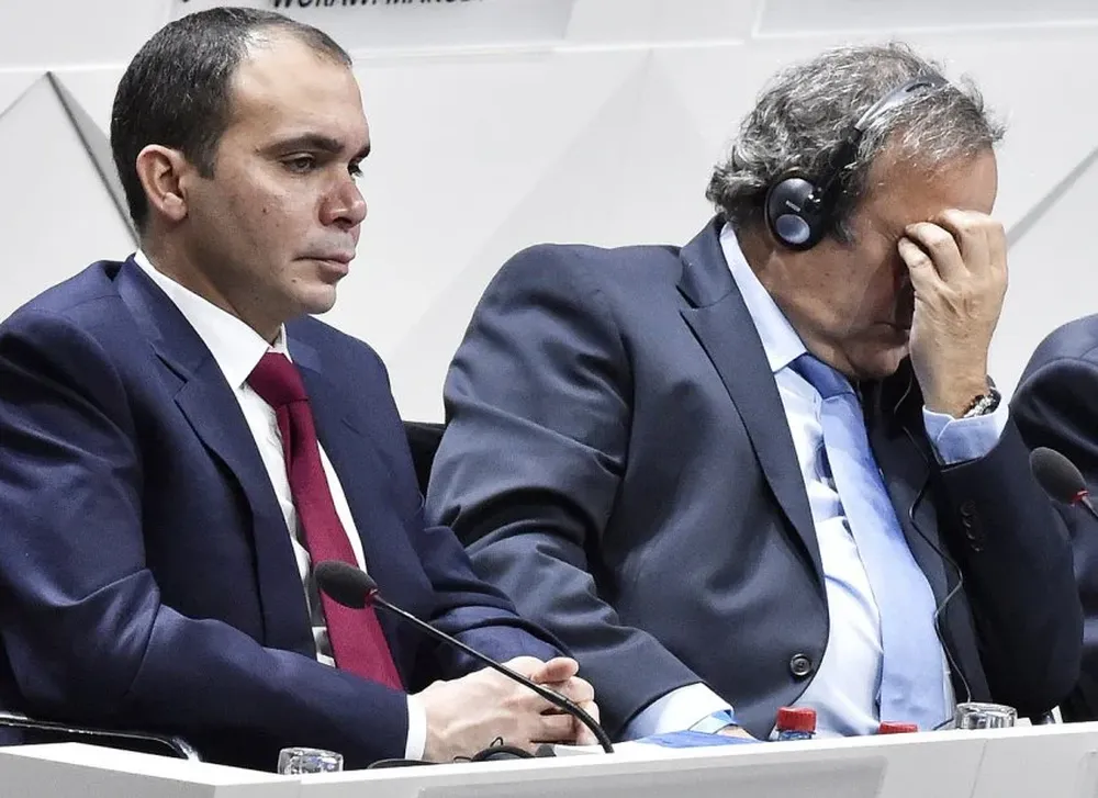 El príncipe Ali y Platini en mayo pasado