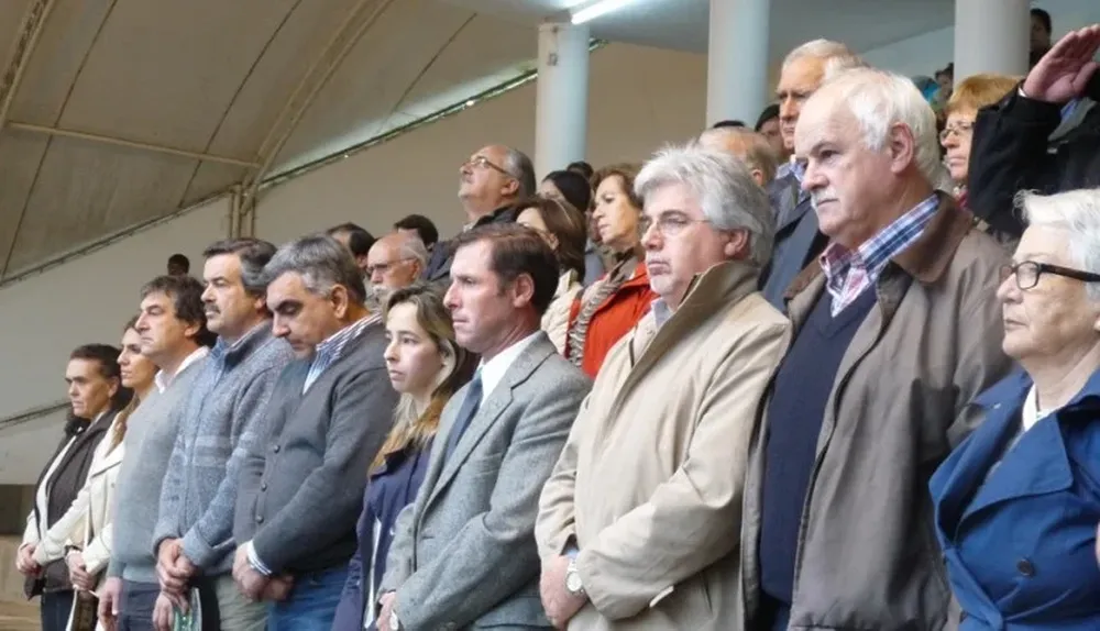 Aguerre en la Expo Melo, a la izquierda de Ortiz