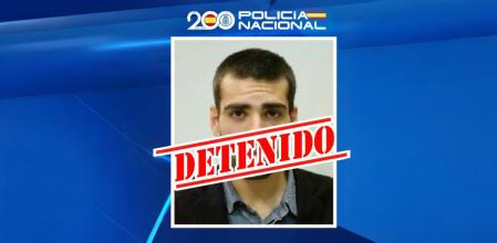 Álvaro Pasquín Mora, el `fugitivo de los tatuajes´detenido por la Policía Nacional.