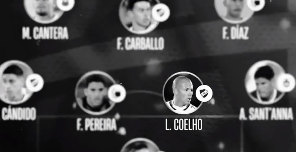 El escudo de Nacional en la presentación de Coelho