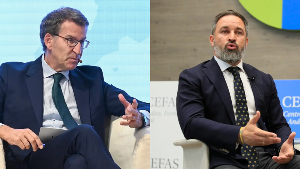 Santiago Abascal y Alberto Núñez Feijóo