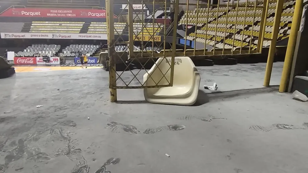 Los destrozos en el Palacio Peñarol