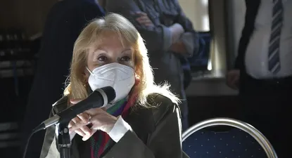 Carolina Cosse al comienzo de la plenaria del Congreso de Intendentes el 8 de julio