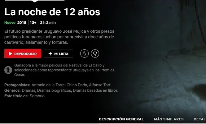 La Noche de 12 años ya puede verse en Netflix