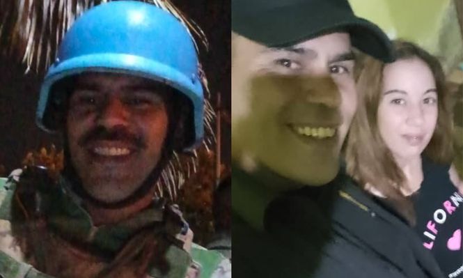 Rodolfo Álvarez, el soldado uruguayo asesinado en el Congo, y su esposa