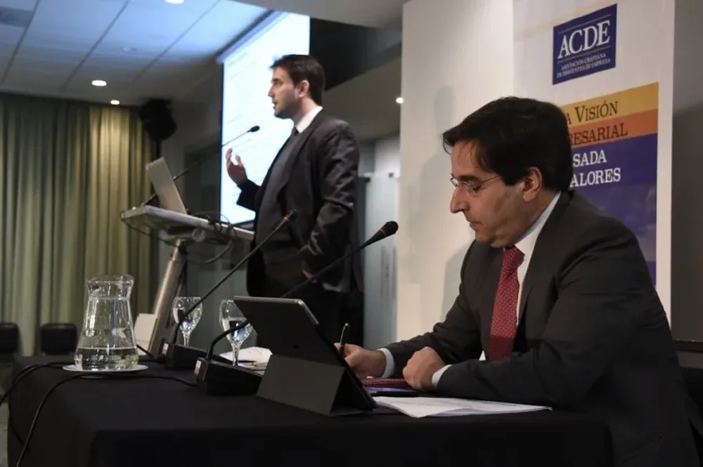 Luciano Cohan y Aldo Lema en la conferencia