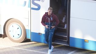Cristiano Ronaldo en la previa del partido ante Dinamarca