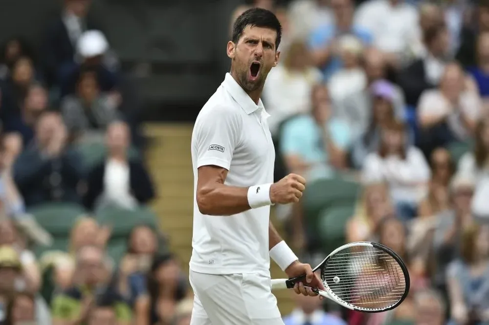 Djokovic festejó con todo el triunfo ante Mannarino