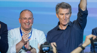 Miguel Tellado, Secretario General del PP y Alberto Núñez Feijóo.