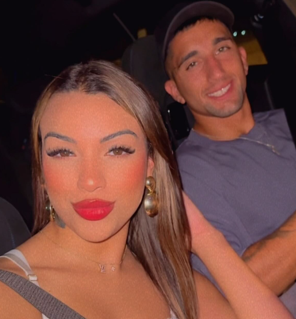 Kike Olivera y su pareja Melanie Guevara
