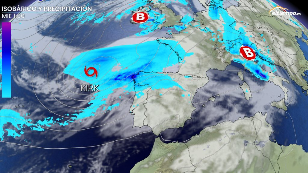 El huracán Kirk&nbsp; se acerca a España.