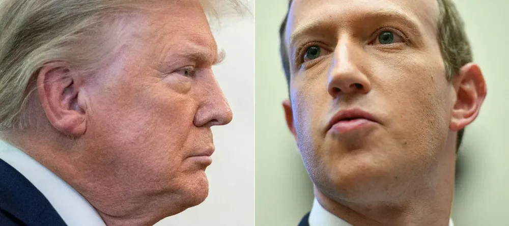 Donald Trump y Mark Zuckerberg.