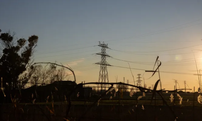 Un poste eléctrico en Barcelona, Cataluña (España)
