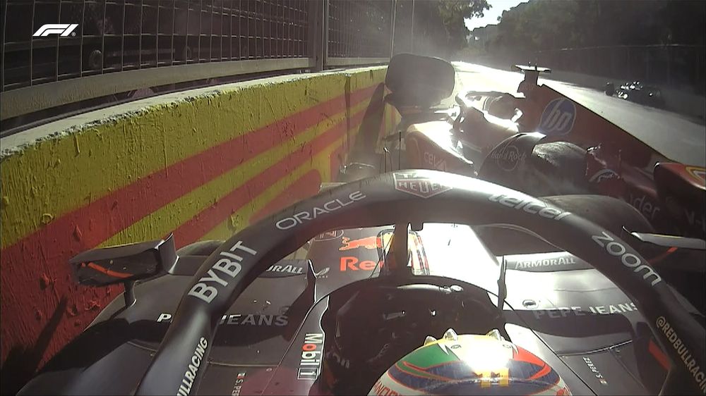 Duro accidente entre Sainz y Checo.
