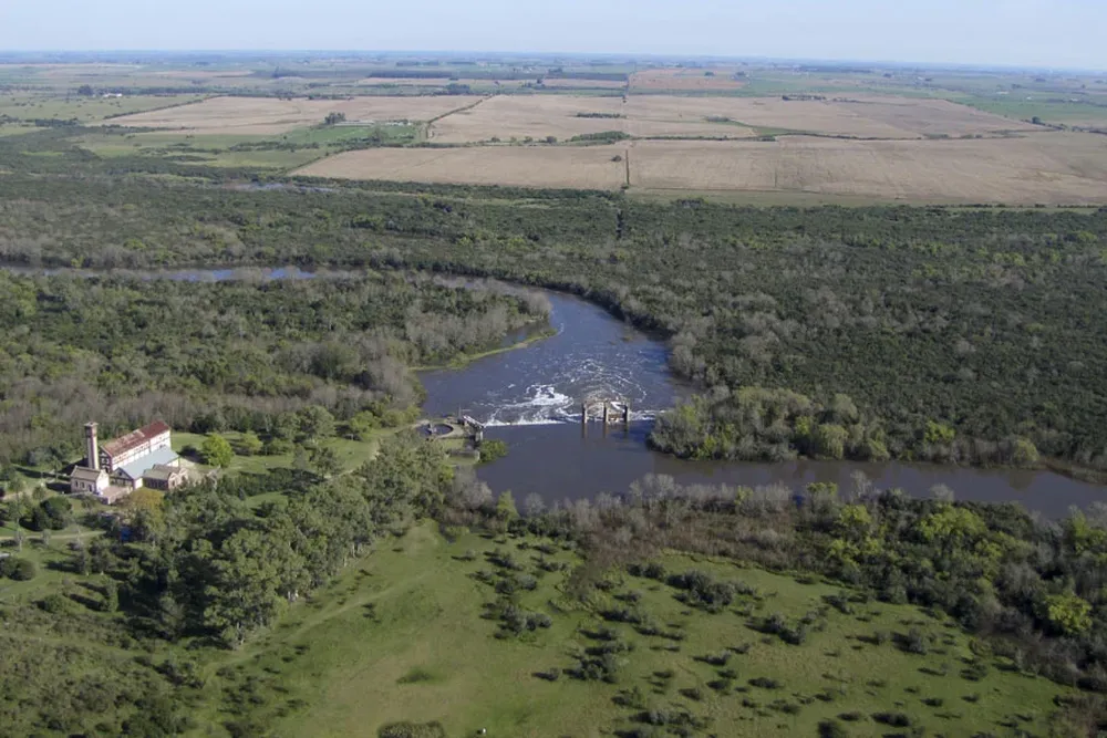 Imágenes aéreas del río Santa Lucía
