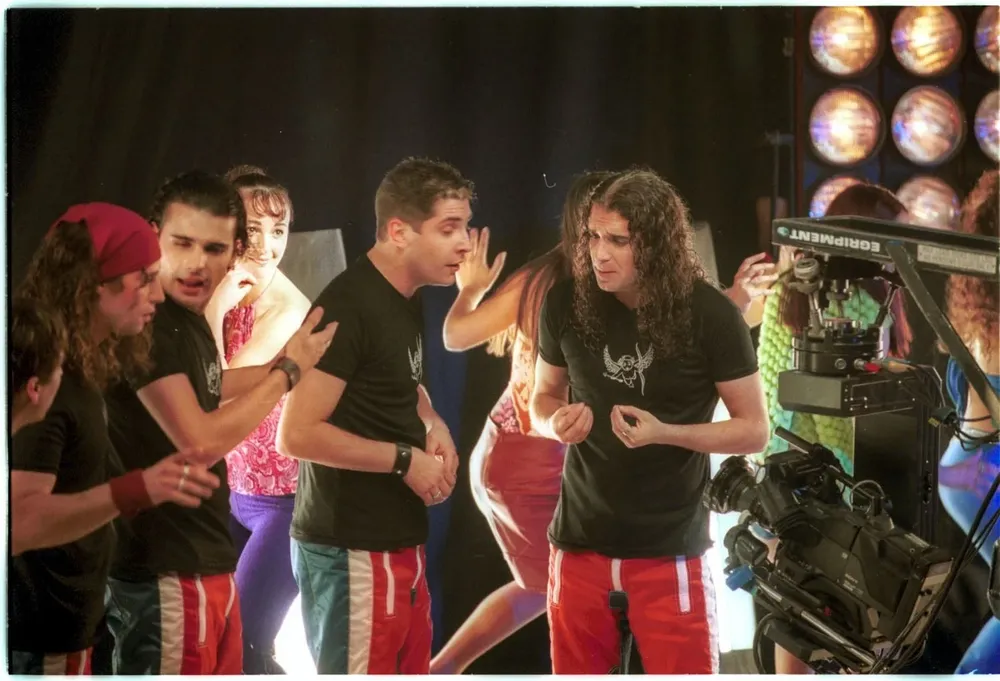 Chocolate durante el rodaje del videoclip de Mayonesa