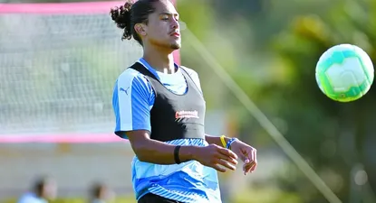Mauricio Lemos en la selección uruguaya. (Archivo)