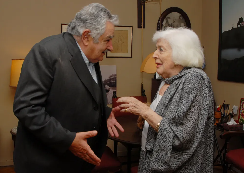 Mujica y la actriz China Zorrilla