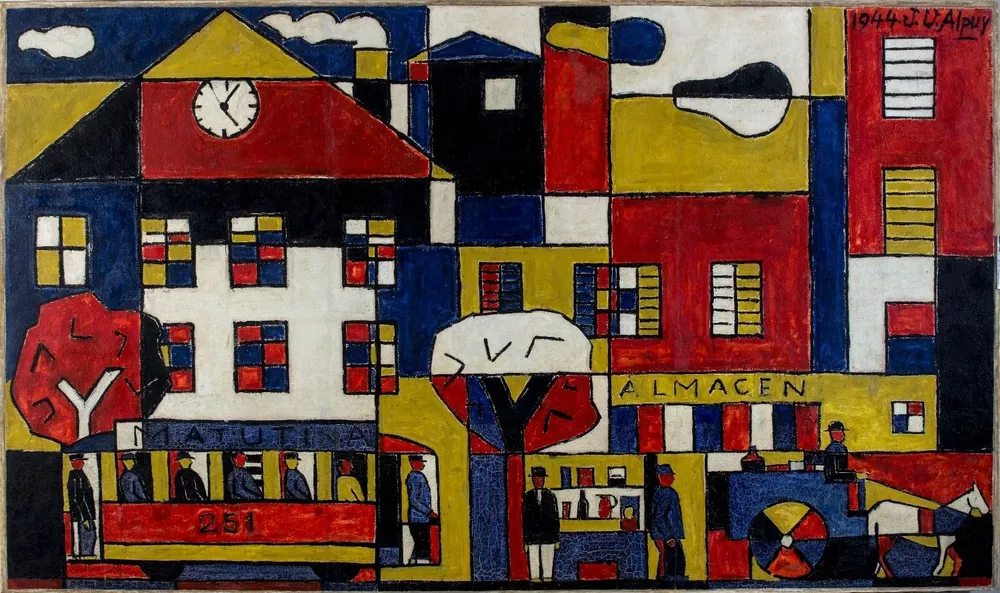 Sin título, 1944 Pintura sobre muro, 200 x 300 cm Colección ASSE, Montevideo