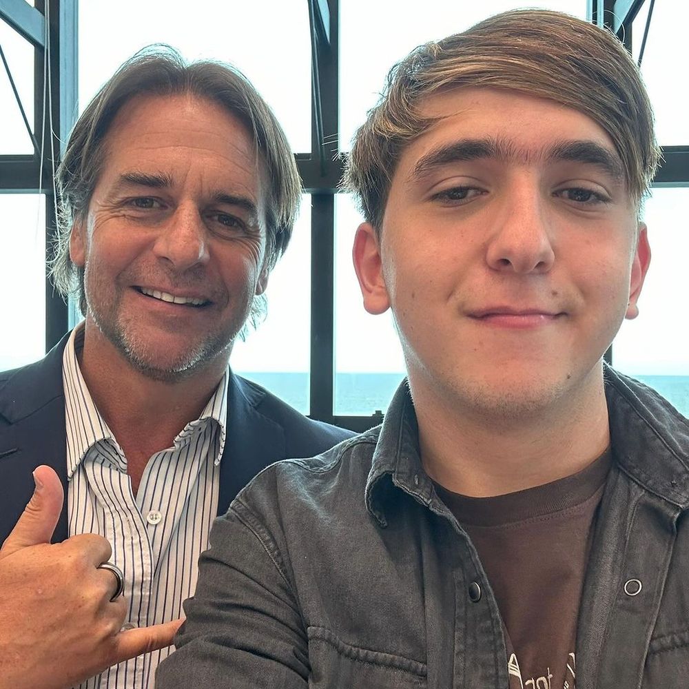 Lacalle Pou junto a Nahuel