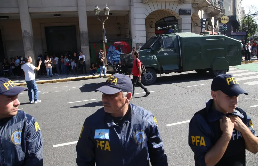 Una postal de la marcha de hoy