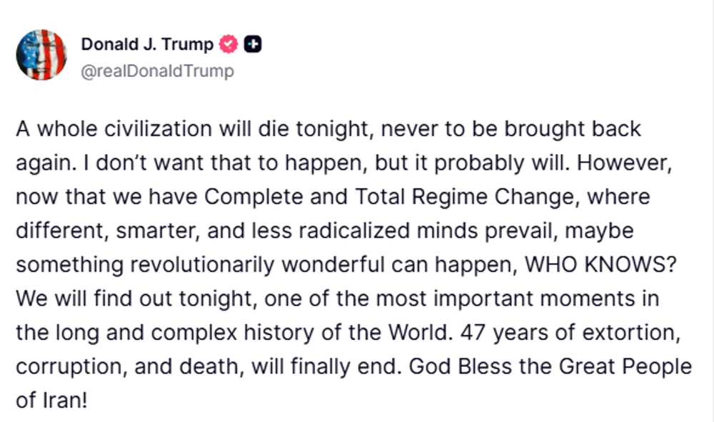 Donald Trump en Truth Social